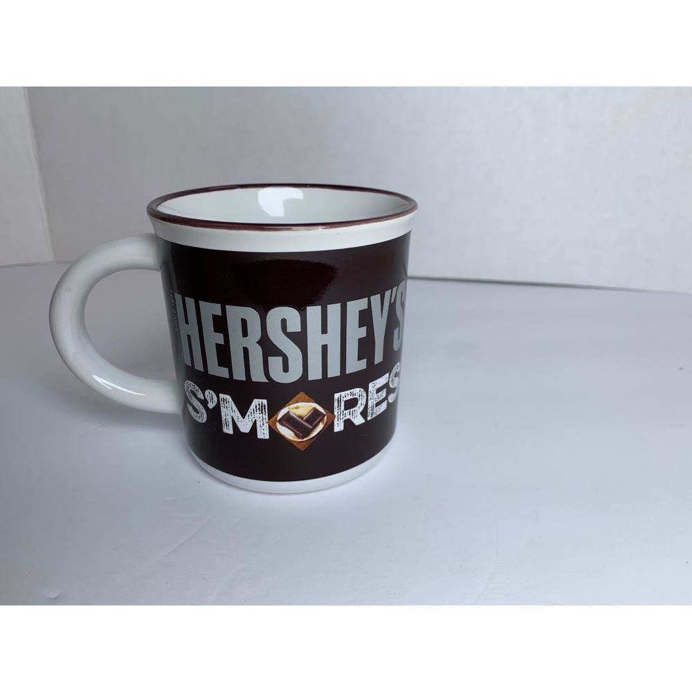 Hershey's S'mores Coffee Mug Galerie Brown White Ceramic Tea Cup 3.75 Inch
